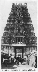 Hindutemppeli, Srirangam, Intia, 1925
