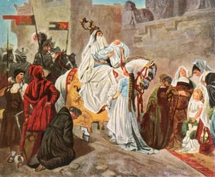 Württembergin Eberhardin kotiinpaluu Döffingenin taistelun jälkeen, 1388, 1936.
