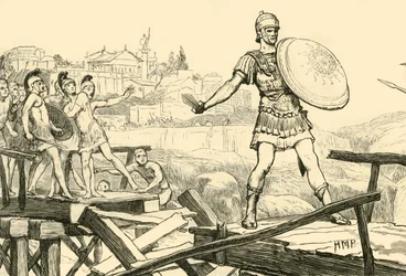 Horatius Cocles puolustamassa siltaa, 1890.