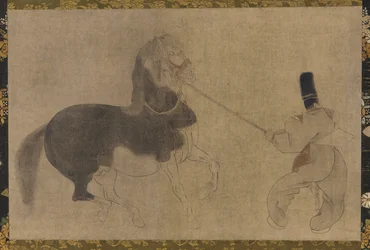 Hevonen ja hoitaja, Momoyama-kausi, 1568-1615.