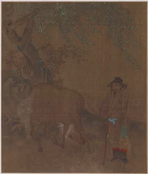Hevonen ja sulhanen Willow-dynastian, mahdollisesti Ming-dynastian alaisuudessa, 1368-1644.
