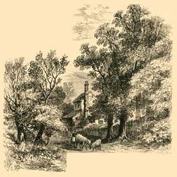 Talo Craven Hillissä vuonna 1760, n. 1876.
