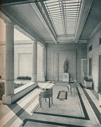 Talo Grosvenor Roadilla Westminster - The Stoa Looking West. G. ja A. Gilbert Scott, arkkitehdit,