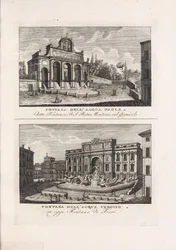 Kuvaa Raccolta di vedute antiche e moderne della città di Roma ja sue vicinanze av ukjent forfatter og utgitt av Presso Piale neg.e di stampe a S. Carlo al Corso (it, 1816)