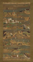 Kuvitettu elämäkerta Prinssi Shotoku Shotoku Taishin e-denistä, 1300-luku.