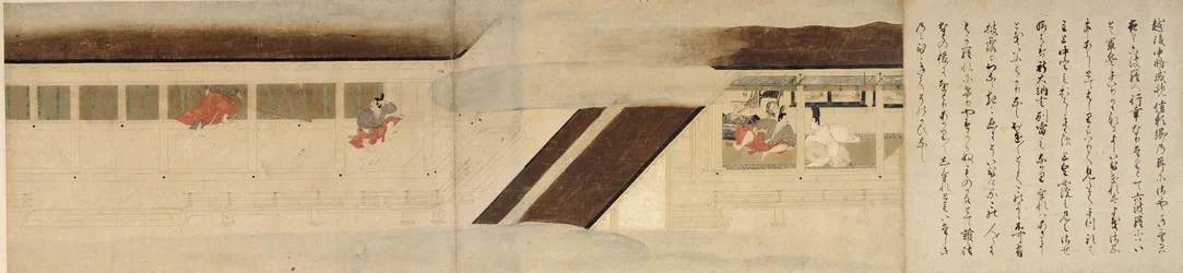 Kuvitettu tarina Heijin sisällissodasta Keisarillinen vierailu Rokuharaan 7 käärö, 1200-luku