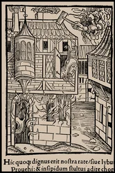 Kuvitus Sebastian Brantin kirjaan Hullujen laiva, 1497.