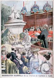 Louis Pasteurs -patsaan avajaisia ​​Pariisissa 1904