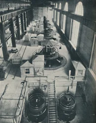 Voiman instrumentit Niagara-joen ryntääville vesille, c1935