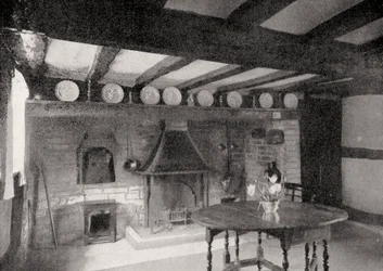 Anne Hathaways Cottagen sisustus, Stratford-upon-Avon, Warwickshire, Englanti, 1924-1926