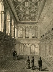Haberdashers Hallin sisustus, 1876, 1897.