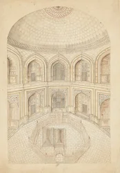 Taj Mahal -mausoleumin sisustus, 1800-luvun alku.
