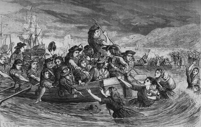 Irlannin joukot lähtevät Limerickistä, 1692, c1880