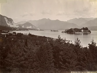 Isola dei Pescatorin kalastajien saari, Maggiore-järvi, Italia, 1890