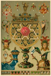 Italian renessanssin teoksia jalometalleista ja emalista, 1898.