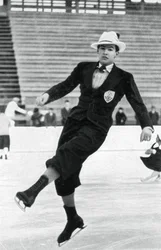 Jack Dunn, brittiläinen taitoluistelija, talviolympialaiset, Garmisch-Partenkirchen, Saksa, 1936