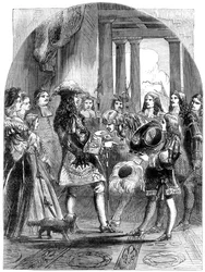 Jaakob II jättämässä lomaa Ludvig XIV:ltä, 1680-luku, 1800-luku