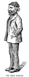 James Keir Hardie, skotlantilaissyntyinen brittiläinen ammattiyhdistysaktivisti ja työväenpuolueen poliitikko, 1903