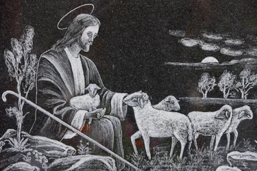 Jeesus hyvä paimen, Saint-Nicolas de Veroce, Ranska