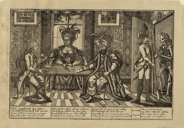 Joseph II, Katariina Suuri ja sulttaani Abdul Hamid I pelikortit, n. 1780