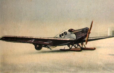 Junkers F13 L -lentokone lumialuksilla, 1920-luku, 1932.
