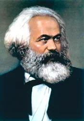 Karl Marx, saksalainen yhteiskunta-, politiikan ja talouden teoreetikko