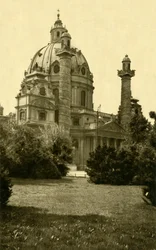 Karlskirche, Wien, Itävalta, vuodelta 1935.