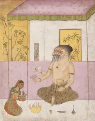 Khambhavati Ragini: Folio Ragamala Series of Musical Modes -seppeleestä, n. 1675.