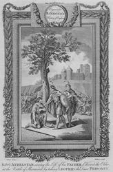 Kuningas Athelstan pelasti isänsä, Edward vanhimman hengen Sherwoodin taistelussa, c1787