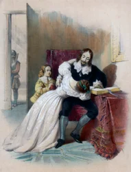 Kuningas Kaarle I 1600-1649 erossa lapsistaan, 1838