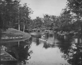 Lake in the Grounds of the Soldiers Home, Milwaukee, c1897.