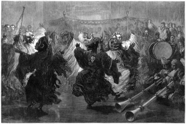 Lama tanssi Jummoossa, esitettiin ennen Walesin prinssiä, 1876