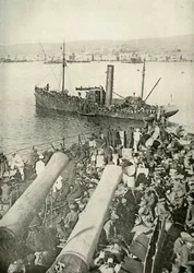Brittijoukkojen maihinnousu Salonikassa, 1919.