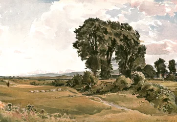 Maisema, lähellä Warehamia, Dorset - ulkoilupiirros, c1900.