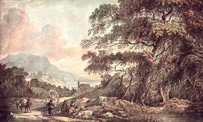 Maisema lähellä järveä, 1785, c1900.