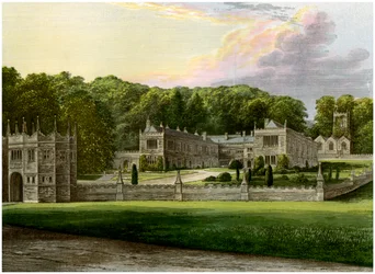 Lanhydrock, Cornwall, Lord Robartesin koti, vuodelta 1880