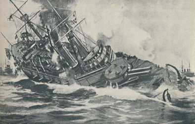 Uppoavan taistelulaivan viimeiset hetket HMS Victoria, 1893, 1937
