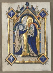 Psalterista leikattu lehti: Ilmoitus, n. 1260.