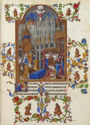 Les Très Riches Heures du Duc de Berry, Folio 158r - Joulumessu