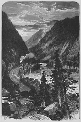 Lewistown Narrows on Juniata, 1883