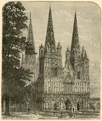 Lichfieldin katedraali - Länsirintama, 1898.
