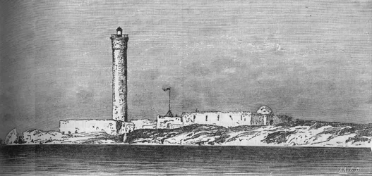 Majakka Paroksen saarella, Aleksandriassa, 1882