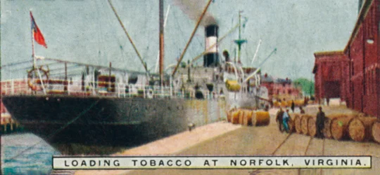 Loading Tobacco Norfolkissa, Virginiassa, 1926