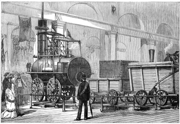 Locomotion, ensimmäinen höyryveturi, Railway Jubilee, Darlington, Durham, 18th century