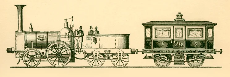 Veturi ja kuninkaallinen sedan, Lontoon ja Birminghamin rautatie, 1843, 1930.