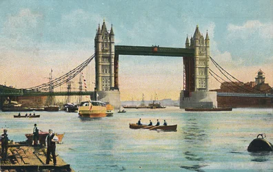 Lontoo - Tower Bridge, 1908.