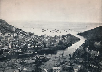 Looe - Näkymä kukkuloilta, jossa näkyy suisto, 1895