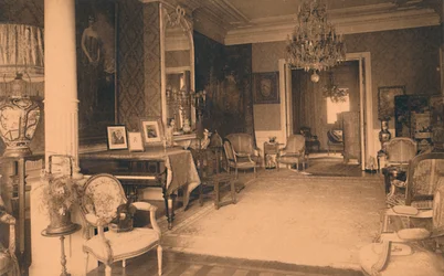 Ludvig XVI:n huone Kuuban suurlähetystössä Brysselissä, Belgiassa, 1927.