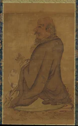 Luohan ja valkoinen apina, myöhäinen Ming tai varhainen Qing-dynastia, 1600-luku.