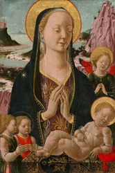 Madonna ja lapsi enkelien kanssa, n. 14551470.